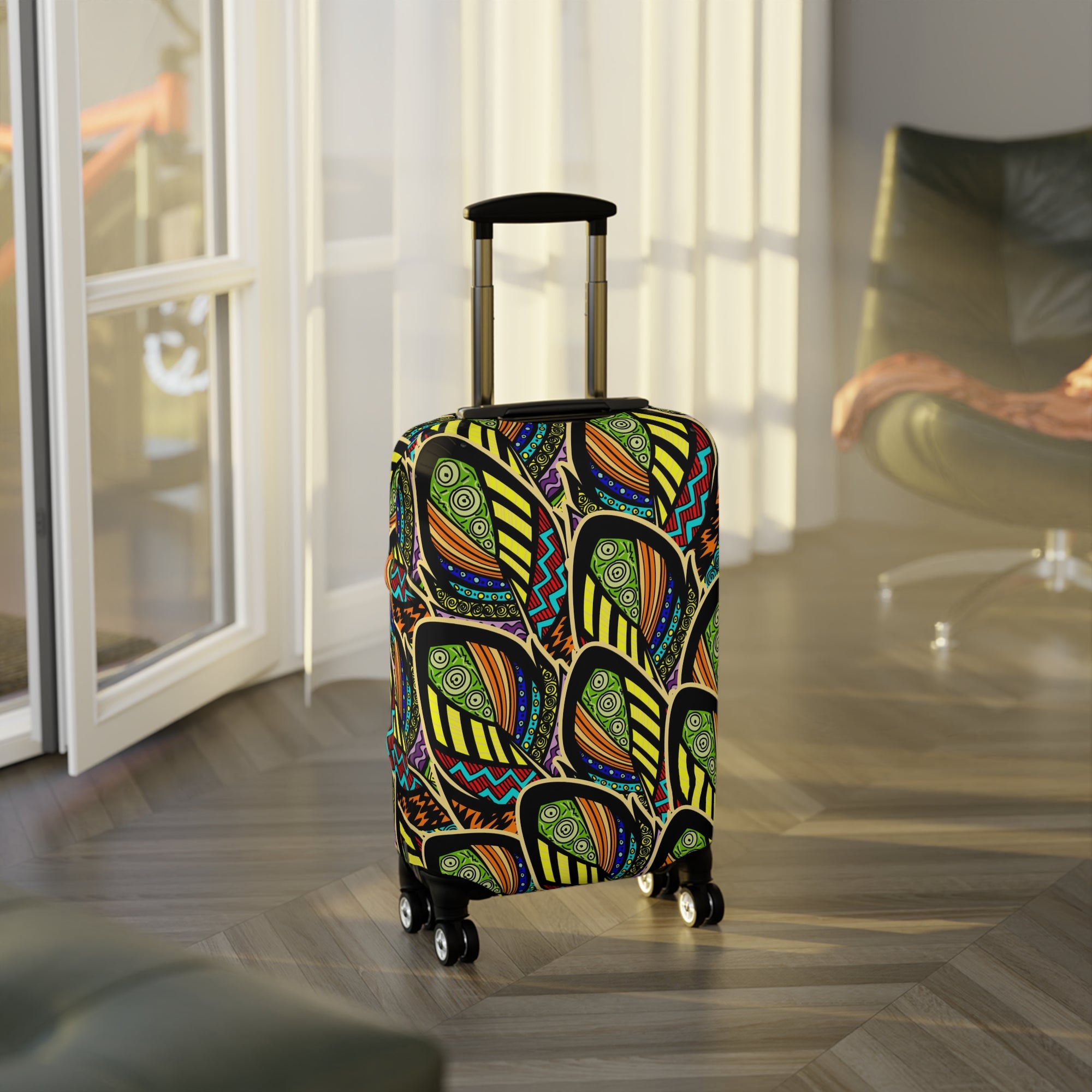 GoFresh™ Luggage Cover - Tribal Feather